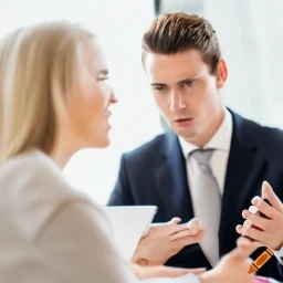A talent agency rep and a possible client.